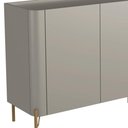 Ver imagem 5 de Aparador Buffet para Sala de Jantar 4 Portas Pés Industrial Dourado Naim I03 Grigio - Lyam Decor