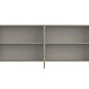 Ver imagem 4 de Aparador Buffet para Sala de Jantar 4 Portas Pés Industrial Dourado Naim I03 Grigio - Lyam Decor
