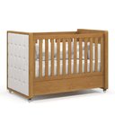 Ver imagem 2 de Jogo de Quarto Infantil Tutto New Cômoda 1 Porta e Berço Freijó/branco Soft com Capitonê - Matic