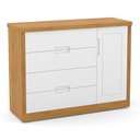 Ver imagem 5 de Jogo de Quarto Infantil Tutto New Cômoda 1 Porta e Berço Freijó/branco Soft com Capitonê - Matic