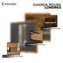 Ver imagem 5 de Guarda Roupa Casal Londres com Espelho e Armário Multiuso New Egito Carvalho Americano Grafite - Inc