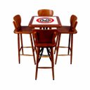 Ver imagem 1 de Jogo Mesa Quadrada Alto 60 X 60 Cm para Cozinha Duff Imbuia 4 Lugares