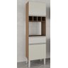 Armário de Cozinha Paneleiro 100% MDF Prisma Amendoa/Off White - Mgm - 1