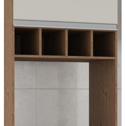 Armário de Cozinha Paneleiro 100% MDF Prisma Amendoa/Off White - Mgm - 3