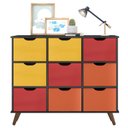 Ver imagem 1 de Nicho Organizador Retrô 9 Gavetas Preto Colors - Qmovi