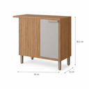 Ver imagem 6 de Balcao de Canto 100% MDF 1 Porta 92cm Eloise Freijo Off White MGM