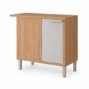Ver imagem 2 de Balcao de Canto 100% MDF 1 Porta 92cm Eloise Freijo Off White MGM