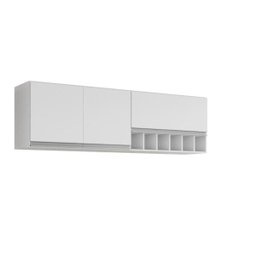 Armário de Cozinha Aereo 100% MDF Prisma 174cm Branco - Mgm - 2 Armário de Cozinha Aereo 100% MDF Prisma 174cm Branco - Mgm - 2