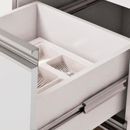 Balcão de Cozinha 100% MDF Ibiza para Pia 144cm Amendoa/Off White - Mgm - 5