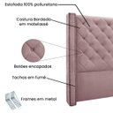 Ver imagem 4 de Cabeceira Estofada Egito Spz 219cm Casal Veludo - Doce Sonho Móveis