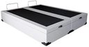 Ver imagem 2 de Cama Box Baú Queen Size Bipartido Corino Branco 42x158x198
