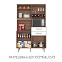 Ver imagem 2 de Cozinha Compacta Smart Jr Nogal/branco - Nesher