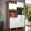 Ver imagem 1 de Cozinha Compacta Smart Jr Nogal/branco - Nesher