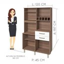 Ver imagem 3 de Cozinha Compacta Smart Jr Nogal/branco - Nesher