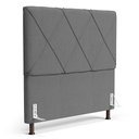 Ver imagem 1 de Cabeceira Cama Box Casal Mel 140cm com Frame Linho Cinza - Desk Design