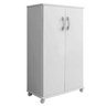 Multiuso Berlim Armário Para Casa Quarto 2 Portas Rodinhas - Branco - 1