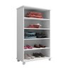 Multiuso Berlim Armário Para Casa Quarto 2 Portas Rodinhas - Branco - 3
