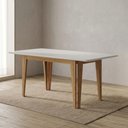 Ver imagem 6 de Mesa de Jantar Bella 160x80cm Cinamomo Off White com Kit 6 Cadeiras Bella Linho Prata - Valdemó