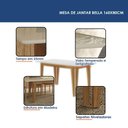Ver imagem 4 de Mesa de Jantar Bella 160x80cm Cinamomo Off White com Kit 6 Cadeiras Bella Linho Prata - Valdemó