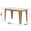 Ver imagem 5 de Mesa de Jantar Bella 160x80cm Cinamomo Off White com Kit 6 Cadeiras Bella Linho Prata - Valdemó