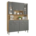 Ver imagem 2 de Kit Cozinha 8 Portas e Gavetas Golden Freijó / Gris