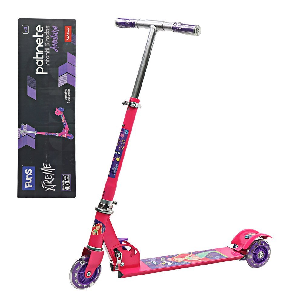 Patinete Infantil Princesa com 3 Rodas que Acendem com o Movimento - 2