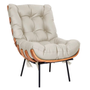 Ver imagem 4 de Poltrona Costela com Puff - Linho Bege