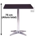 Ver imagem 2 de Mesa Delta 76,50 cm (Altura) com Tampo em MDP Quadrado 80 cm Preto