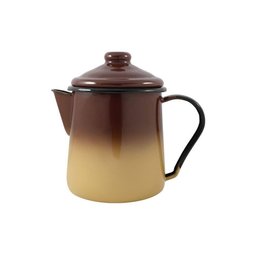 Leiteira Tradicional 12 Esmaltada Vermelha - 1100 Ml - Ewel:marrom - 1