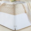 Ver imagem 2 de Saia Box Casal Padrão Branca Matelassado Serve para Cama Baú
