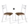 2 Cadeiras Aço Branco Capuccino Theo Shop Jm - 1
