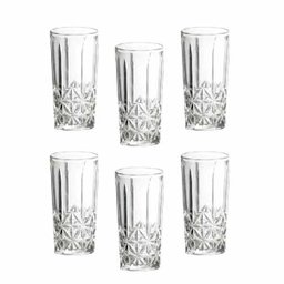 Jogo de Copos Requinte de Vidro 400 ml 6 Peças - Casambiente - 1 Jogo de Copos Requinte de Vidro 400 ml 6 Peças - Casambiente - 1