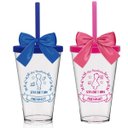 Ver imagem 1 de Copos com Tampa e Canudo 550 ml Azul Rosa Chá Bebê Revelação