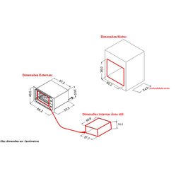 Forno Elétrico de Embutir 45L Nardelli N450 Preto 110V - 6