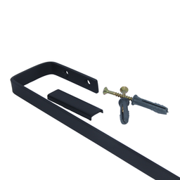 Porta Toalha de Banho Chapa Fina Standard Alumínio Preto - 5