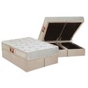 Ver imagem 1 de Cama Box Baú King: Colchão Espuma Castor D33 Sleep Max Relax + Base CRC Suede Clean(193x203)