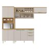Cozinha Completa Itatiaia 270cm 4 Peças com Vidro Off White New Porto - 1