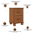 Ver imagem 5 de Mesa de Cabeceira 2 Gavetas Madeira Maciça Selena F06 Castanho - Lyam Decor