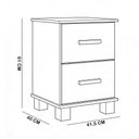Ver imagem 6 de Mesa de Cabeceira 2 Gavetas Madeira Maciça Selena F06 Castanho - Lyam Decor