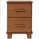 Ver imagem 2 de Mesa de Cabeceira 2 Gavetas Madeira Maciça Selena F06 Castanho - Lyam Decor