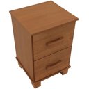 Ver mais imagens de Mesa de Cabeceira 2 Gavetas Madeira Maciça Selena F06 Castanho - Lyam Decor
