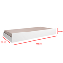 Ver imagem 2 de Cama Auxiliar Solteiro Infantil Linha Chiara Branco - Phoenix Baby