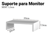 Suporte para Monitor - de Mesa - Ead Home Office Mdf Organização 33cm X 20cm - 2