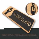 Ver imagem 4 de Placa de Banheiro Placas para Banheiro Feminino Masculino:preto - Masculino 12x26