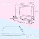 Ver imagem 3 de Cama Casal Infantil Agatha Montessori MDF com Colchão Enxoval e Trança 5,5m Seguro - Verde 3 Cores