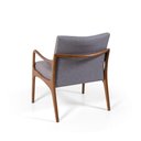 Ver imagem 3 de Poltrona Decorativa Estofada para Sala Garbo Cinza Escuro