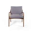 Ver imagem 4 de Poltrona Decorativa Estofada para Sala Garbo Cinza Escuro