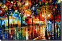 Ver imagem 1 de Quadro Decorativo Abstrato Espatulado Paisagem Praça
