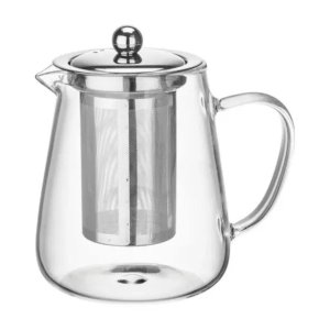 Bule Chaleira de Vidro com Infusor Jarra 950ml Cafe Chá Mesa Ah! Natu