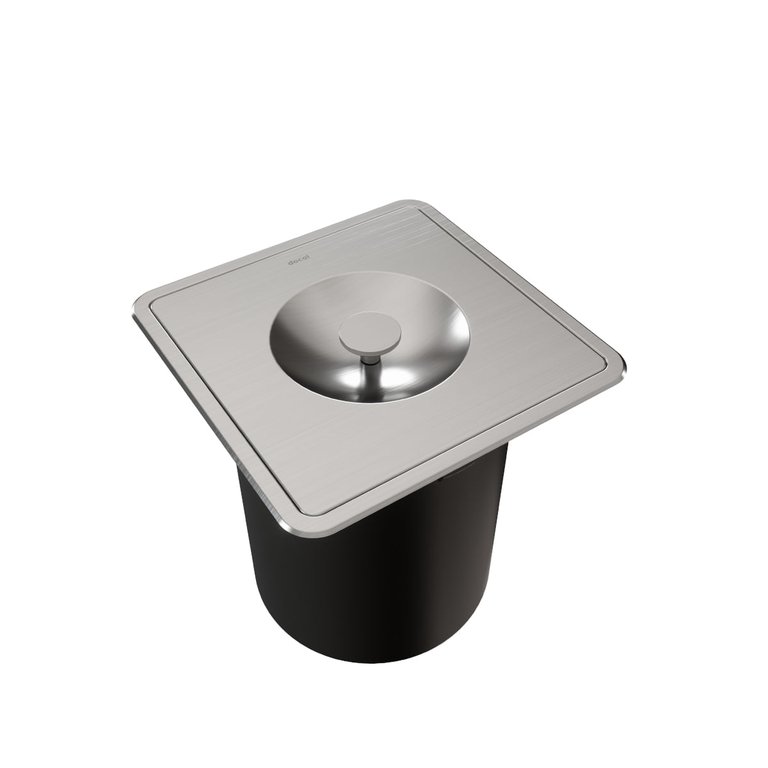 Lixeira de Embutir Quadrada Docol Massima em Aço Inox Escovado com Balde Plástico 6 Litros Lixeira de Embutir Quadrada Docol Massima em Aço Inox Escovado com Balde Plástico 6 Litros